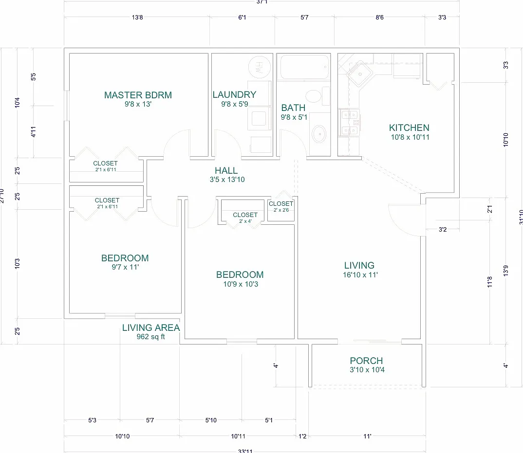 3 bed, 1070 sqft, $800 — Photo 2