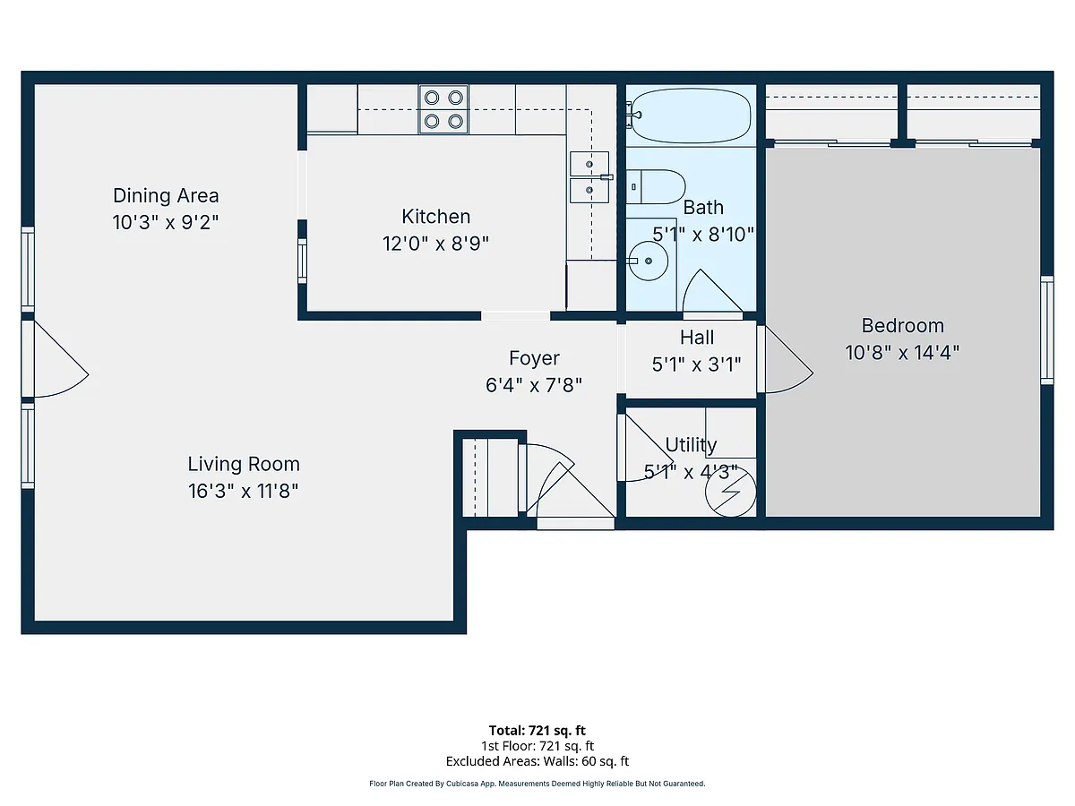 Floor plan 1 Bd 1 Ba Floor plan