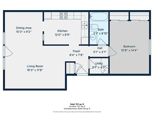 Floor plan 1 Bd 1 Ba Floor plan