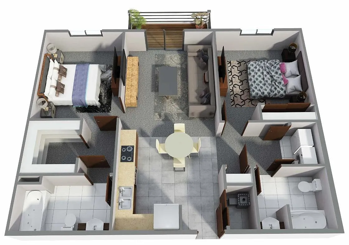 Floor plan Two Bedroom