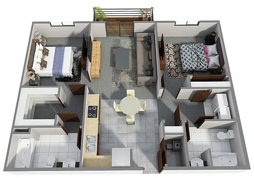 Floor plan Two Bedroom