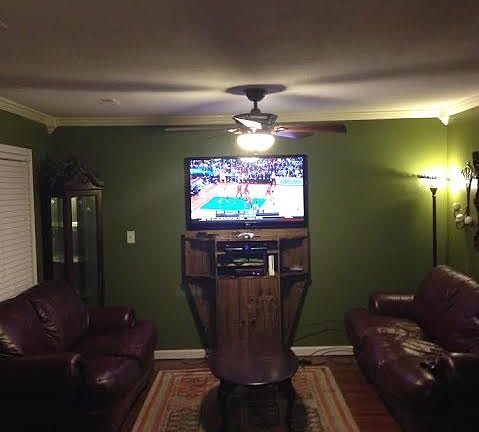 Living room with entertainment center