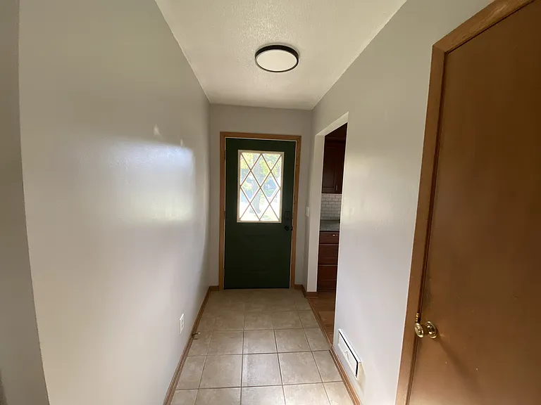 Front door and entryway