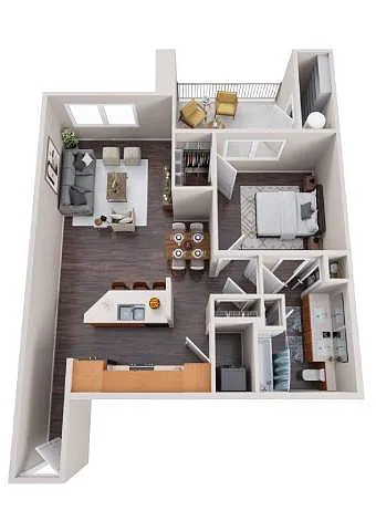 Floor plan 1x1 Large