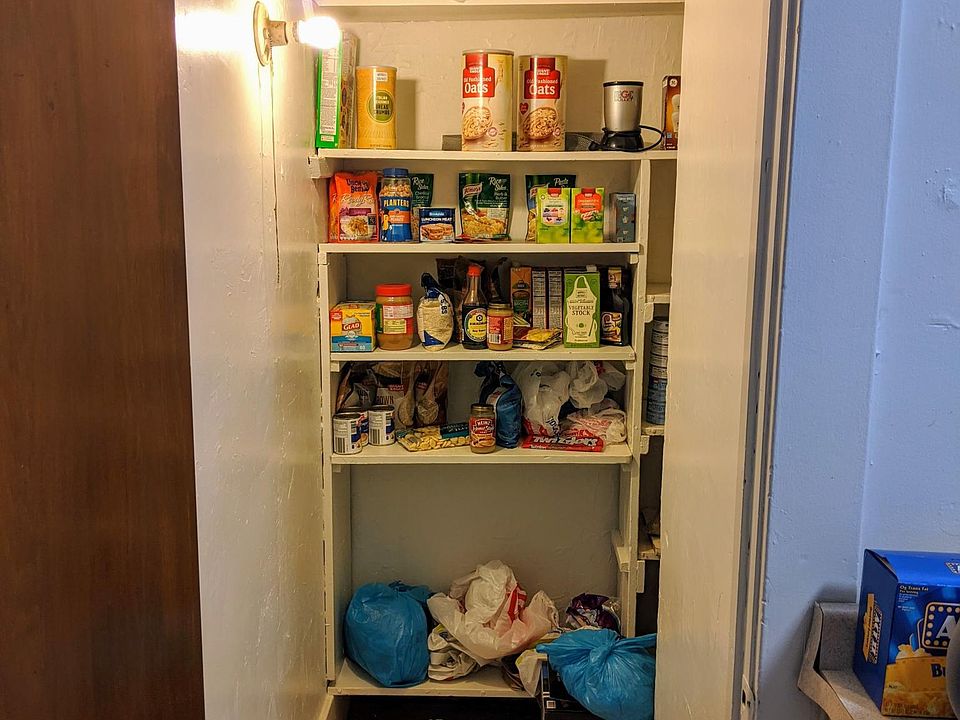 Large food pantry in kitchen