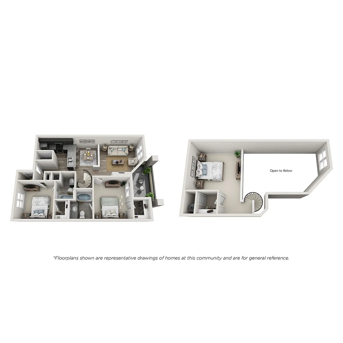 Floor plan 2 Bedroom Loft