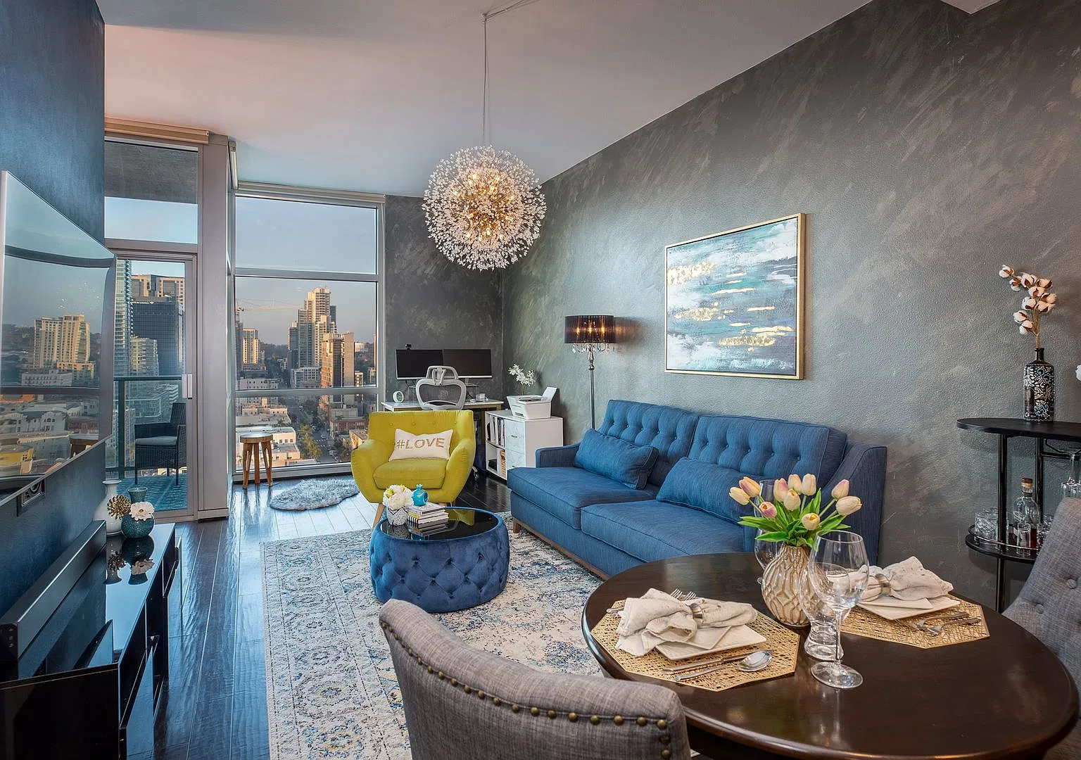 Stunning Downtown 1-Bedroom with Panoramic City Views & Private Balcony — Photo 4