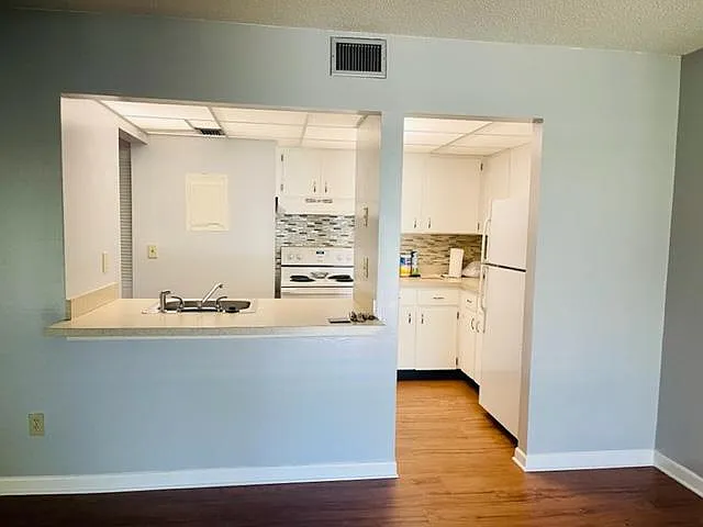 View into the Kitchen.
