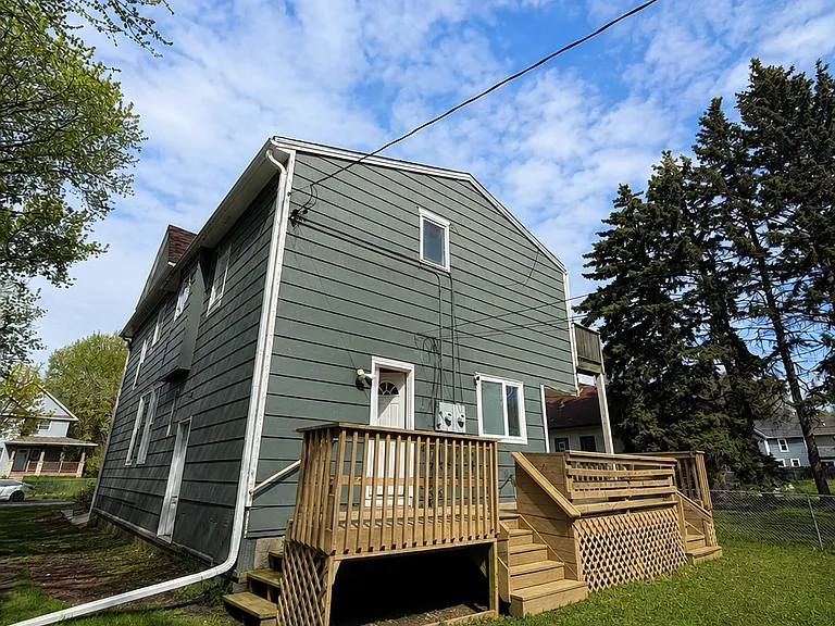 Newly Painted Deck in Backyard