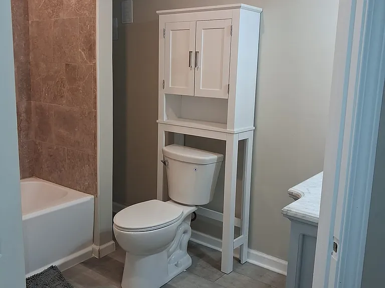 New toilet with cabinet storage