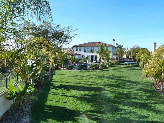 Back yard view of home