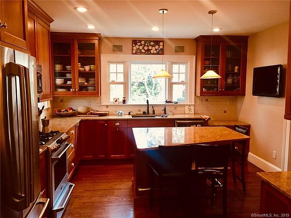 Custom kitchen with hardwood floor