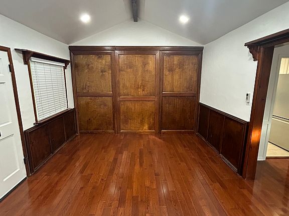 Pitched beam ceiling living room