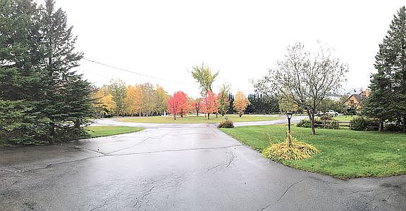 At the center of cul de sac