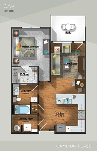 Floor plan Oak - FURNISHED