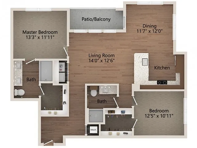 Floor plan B2A