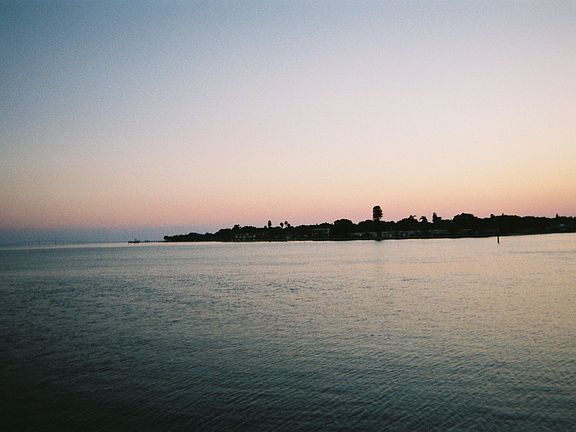 View of water moving right