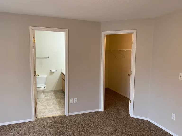 Master bedroom closet and bathroom