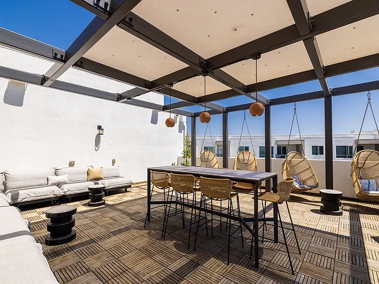 Rooftop Seating with Egg Chairs | Brio Apartments | Apartment in Glendale, CA