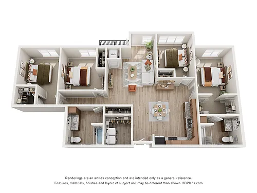 Floor plan Dogwood - 60% AMI (BLDG II)