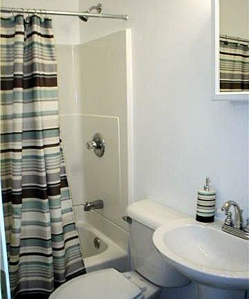 Bathroom, tub and shower tile floor