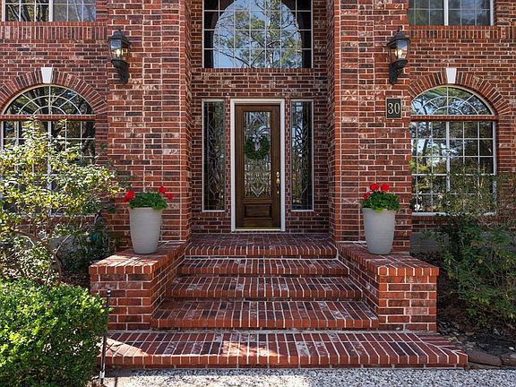 Elegant beautiful glass door and side lights.