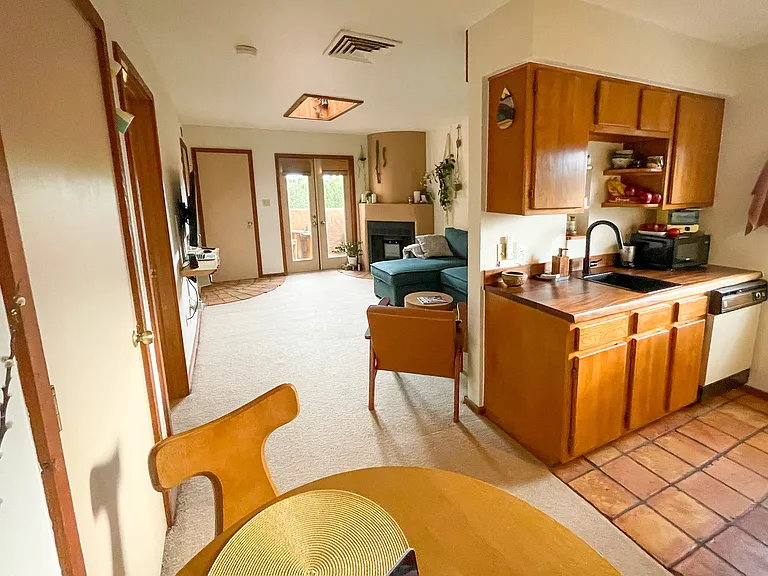 View of the main space from the dining nook