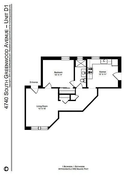 Floor plan 1BR-SM