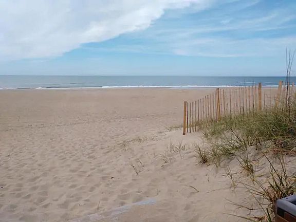 the beach is right across the road