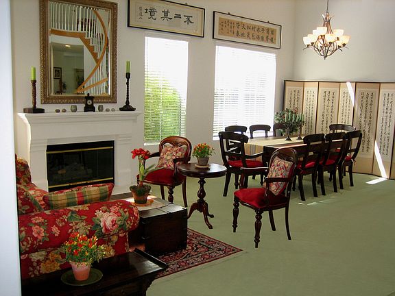 Spacious formal living and dining room