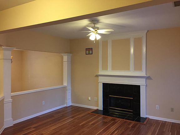 Living room with fireplace
