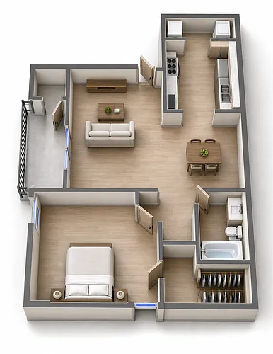 Floor plan 2nd and 3rd floors of Bldgs 1 and 2