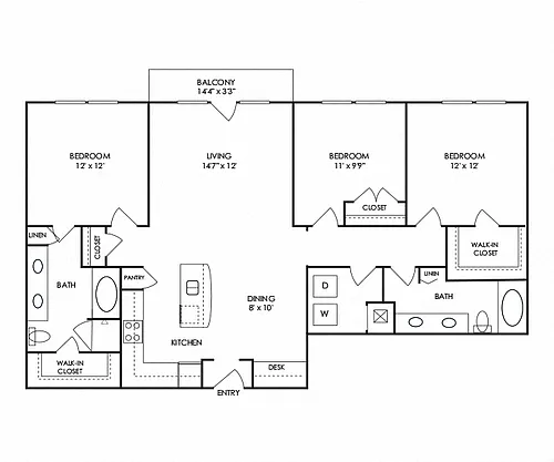 Floor plan C1 to C4
