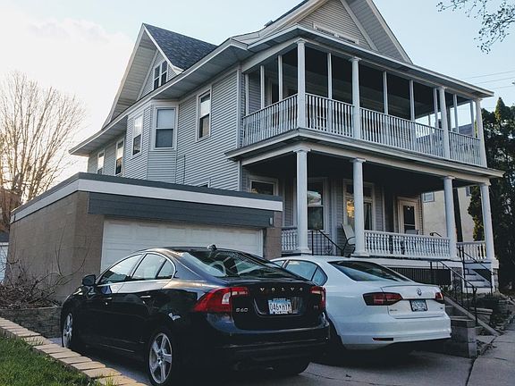 Front of house with parking