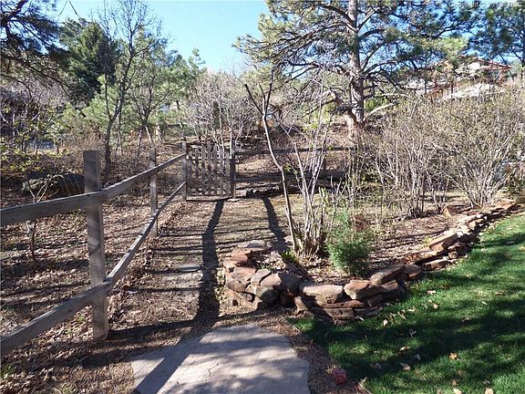 partially fenced rear yard facing south