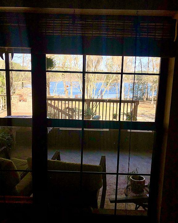 View of lake from kitchen