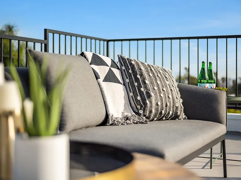 Private roof top deck overlooking West Hollywood
