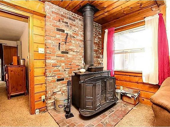 Main  wood burning fireplace