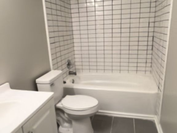 newly tiled full bath