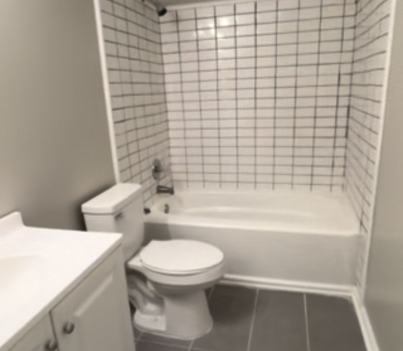 newly tiled full bath