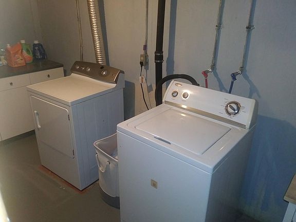 Washer and dryer room.