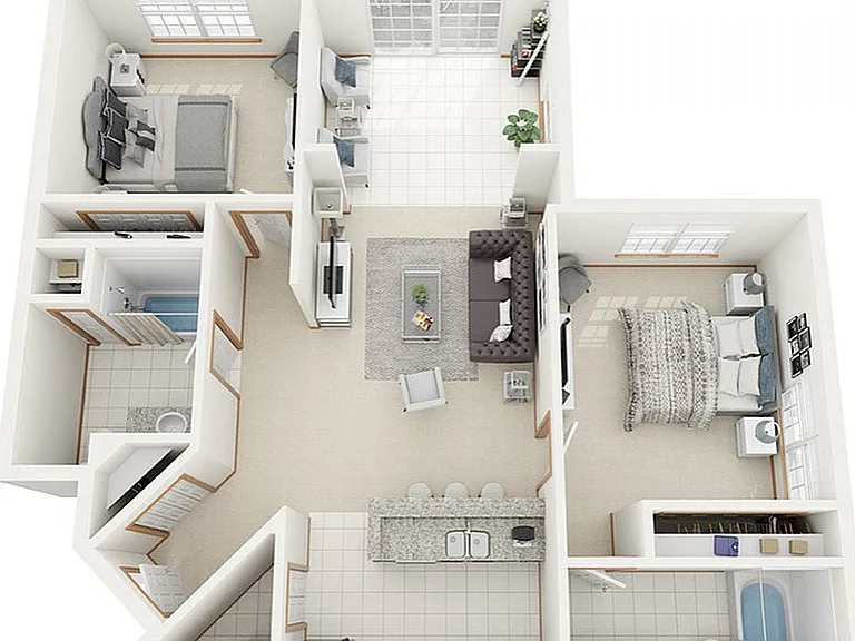 Floor Plan D | Riverwood Apartments | Apartments in Kenosha, WI Floor Plan D | Riverwood Apartments | Apartments in Kenosha, WI