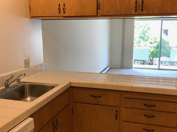 Looking out from kitchen to living room