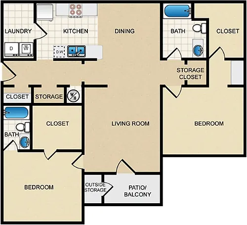 Floor plan 2X2