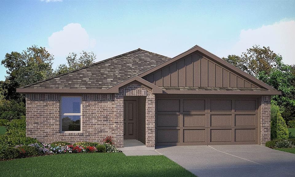 Front Elevation-D.R. Horton''s Baylor floor plan elevation-A -All Home and community information, including pricing, included features, terms, availability and amenities, are subject to change at any time without notice or obligation. All Drawings, pictures, photographs, video, square footages, floor plans, elevations, features, colors and sizes are approximate for illustration purposes only and will vary from the homes as built.