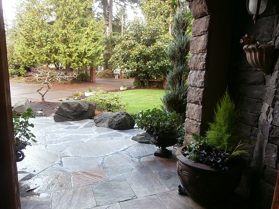 View from entry to driveway
