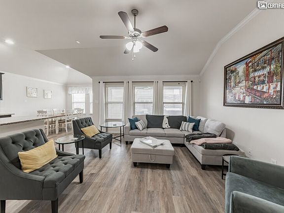 Beautifully furnished living room in this furnished rental