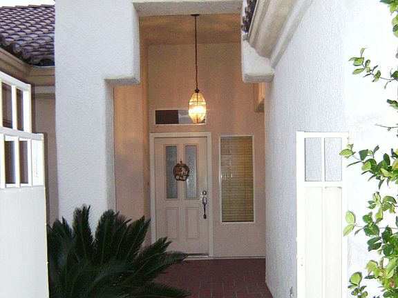 Tiled courtyard entry
