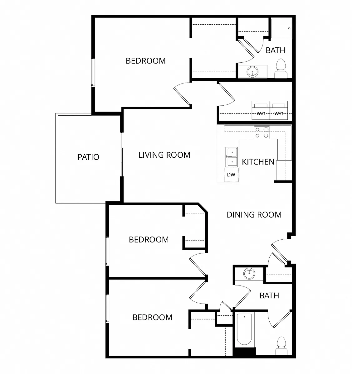 Floor plan 3x2 The Prairie