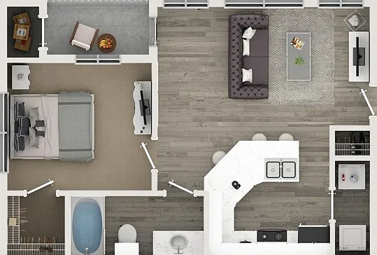 One Bedroom One Bath Floor Plan One Bedroom One Bath Floor Plan